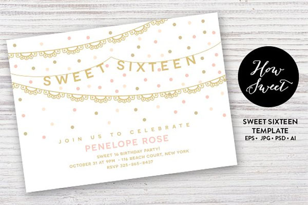 Sweet Sixteen Party Template