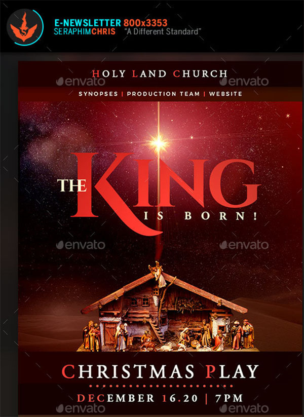 The King is Born Christmas E-Newsletter Template