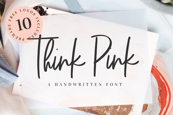 Think Pink Logo Font
