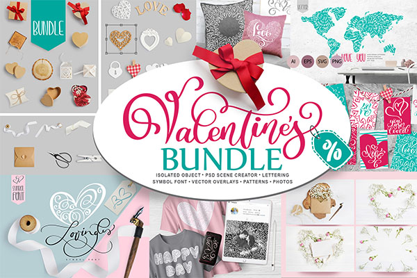 Valentine Gift Bundle Mockup