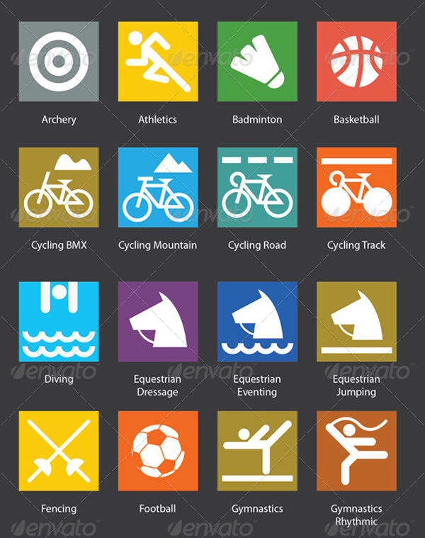 High Quality Vector Sport Icons