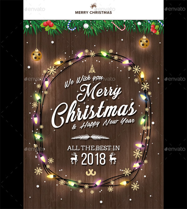 X-mas Christmas Wishes Email Template PSD