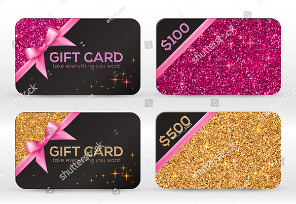 Vector Golden Credit Card Mockup Templates