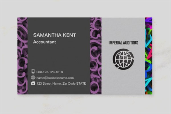 Accountant Business Card Template Design