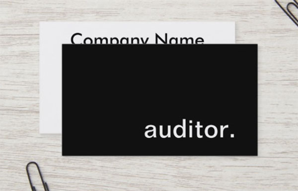 Auditor Business Card Template Design