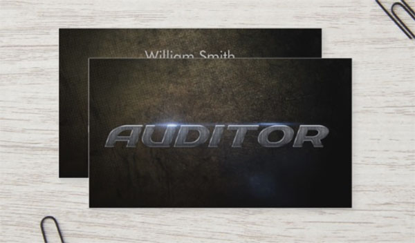 Auditor Design Business Card Template