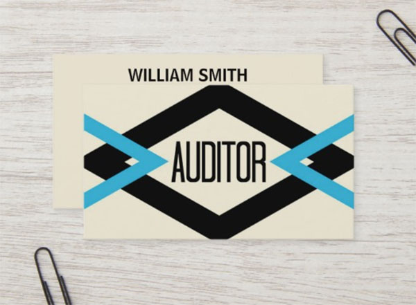 Auditor Trendy Business Card Template