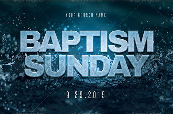 Baptism Sunday Church Flyer Template