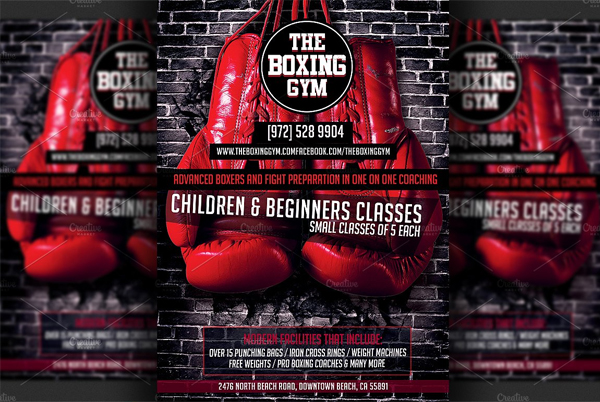 Boxing Gym Flyer Template