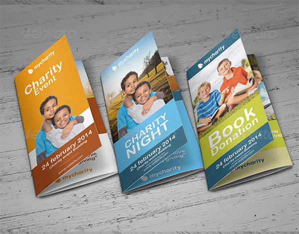 Charity Event Trifold Brochure Templates