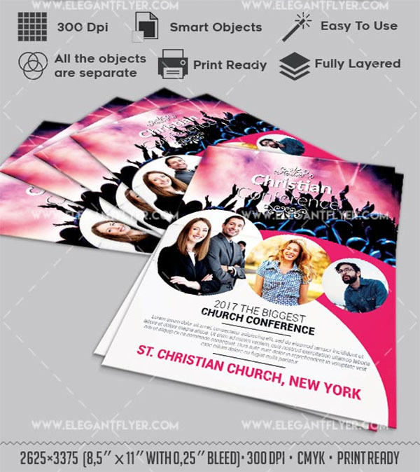 Christian Conference Flyer PSD Template