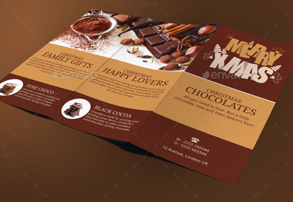 Christmas Chocolates Brochure Template