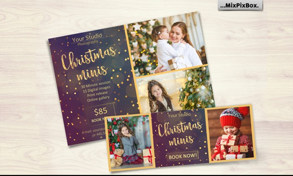 Christmas Mini Session Template and Facebook Cover