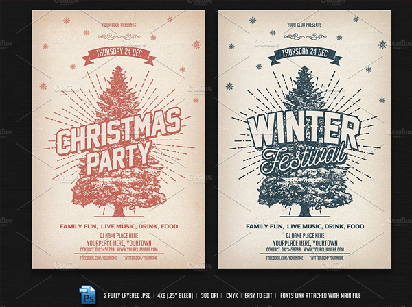 Christmas Winter Party Invitation