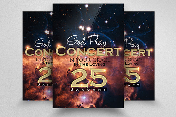 Church Concert PSD Flyer Template