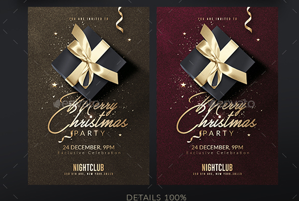 Classy Christmas Invitation PSD Flyer
