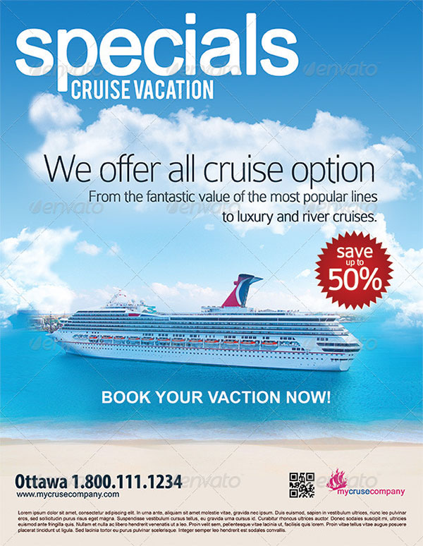 Cruise Vacation Flyer Template