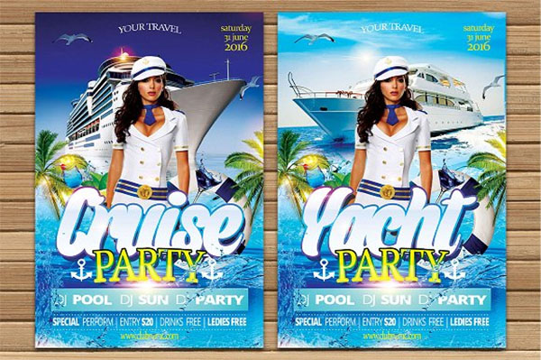 Cruise and Yacht Party Flyer