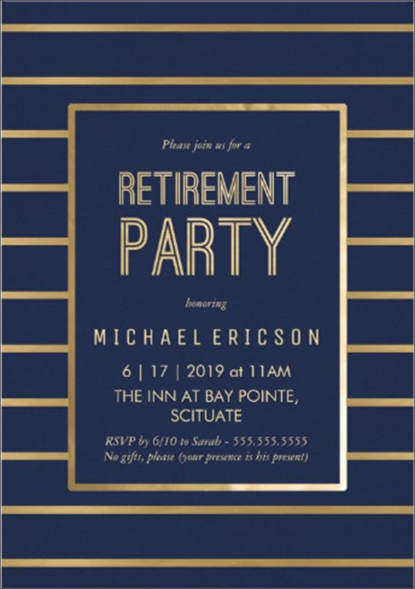Customize Retirement Party Invitation Template