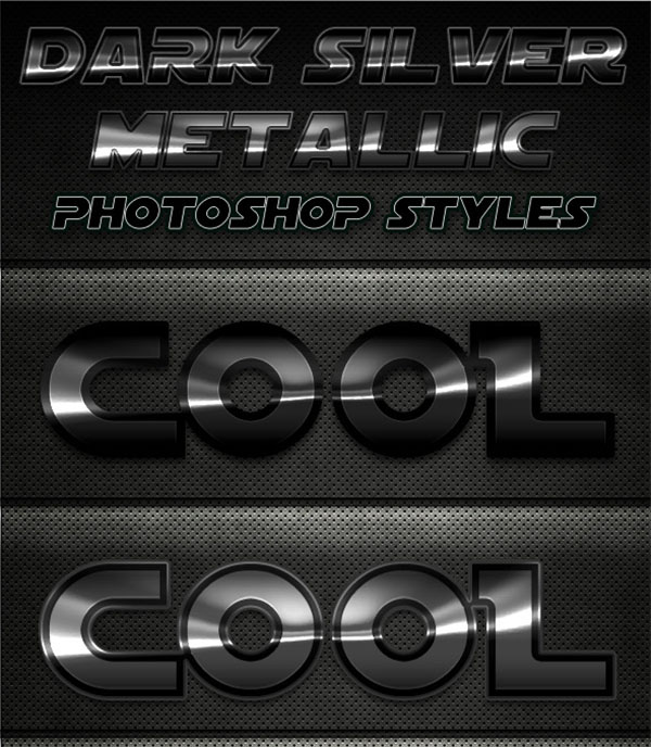 Dark Silver Metallic Photoshop Styles