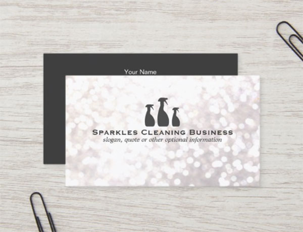 Elegant Cleaning Service Business Card