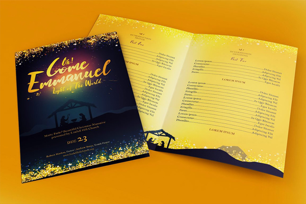 Emmanuel Christmas Program Brochure Template