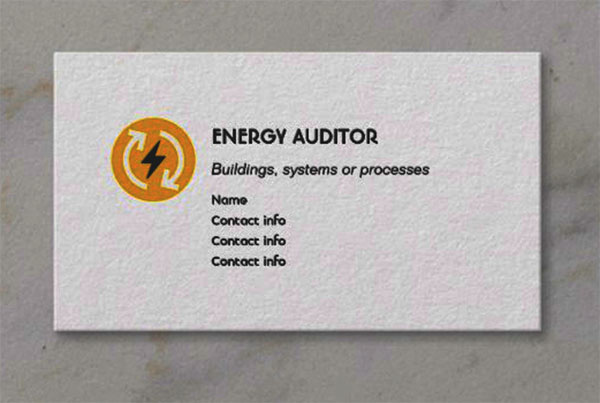 Energy Auditor Business Card Template