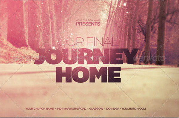 Final Journey Home Church Flyer Template