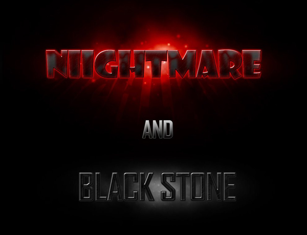 Free Download Nightmare & Black Stone Photoshop Styles