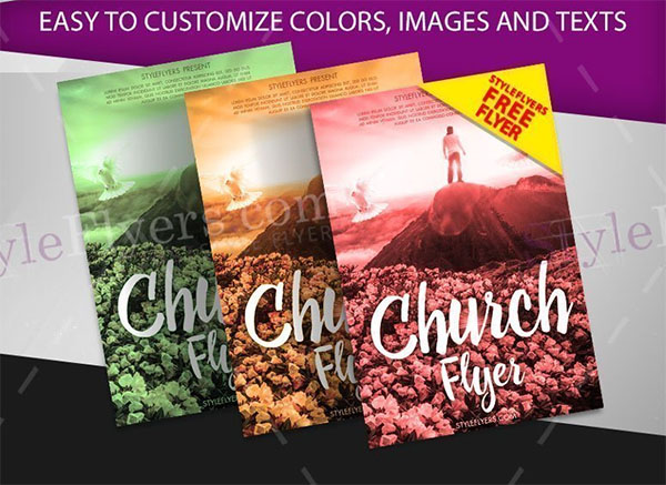 Free Hurch PSD Flyer Template