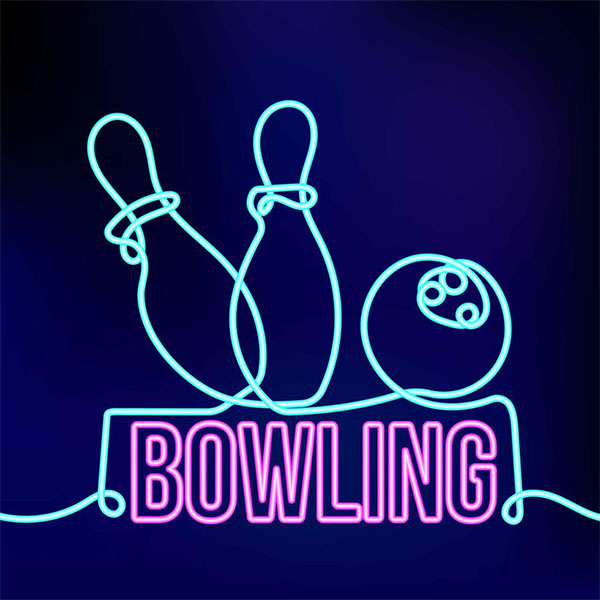 Free Neon Bowling Style