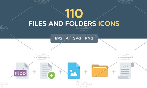 110 Files and Folders Icons