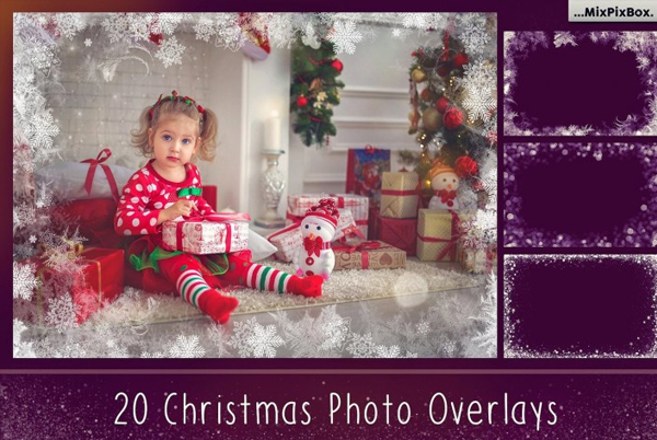 20 Christmas Photo Overlays