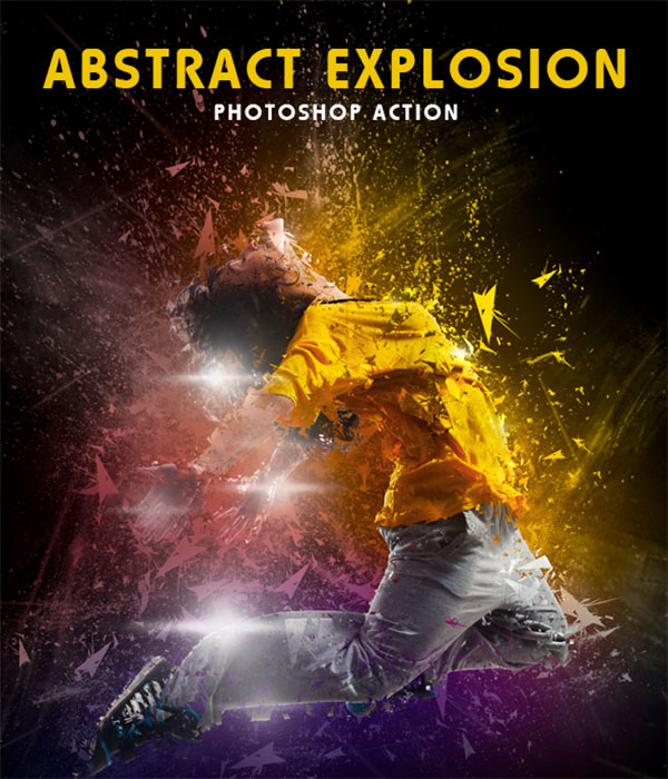Abstract Explosion Photoshop Action