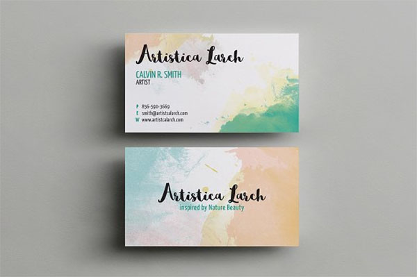 Artistic Business Card Template Design