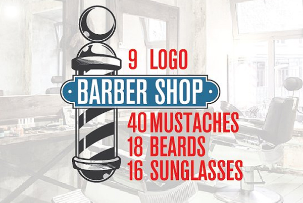 Barber Shop Labels and Logos