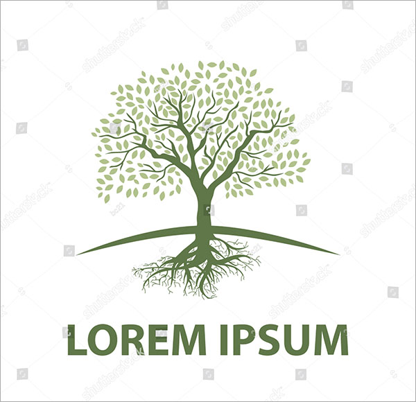 Beautiful Green Tree Logo