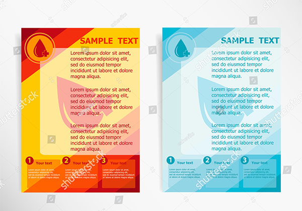 Blood Donation Sample Vector Flyer Template