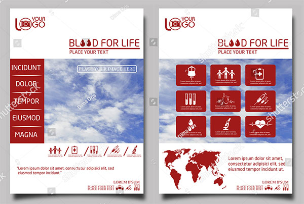 Blood Donor Flyer design Vector Template