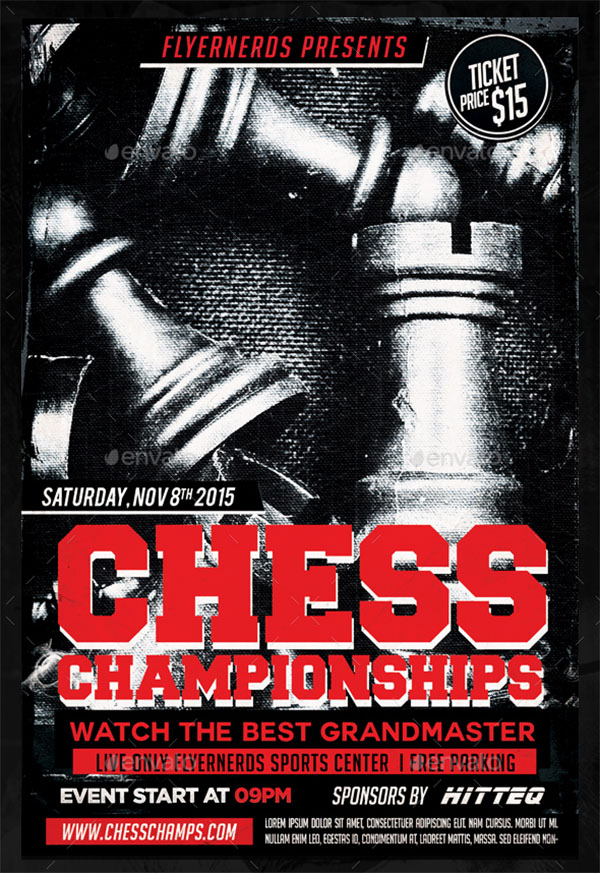 Chess Bishop Championships Sports Flyer