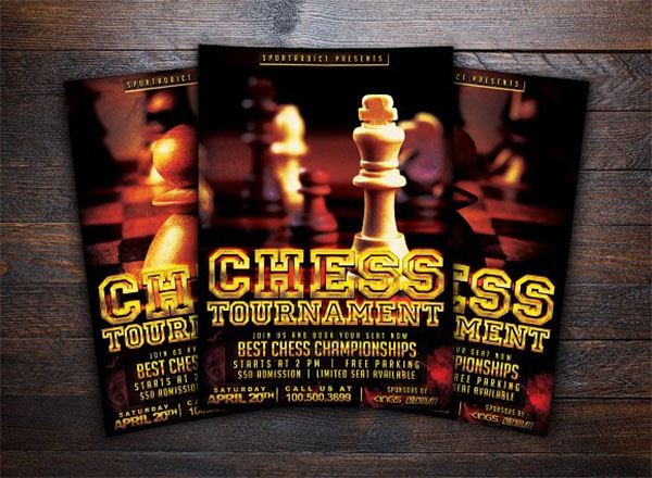 Chess Championships Sports Flyer Template