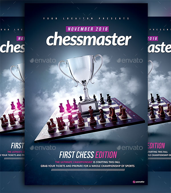 Chess Master Championship Flyer Template
