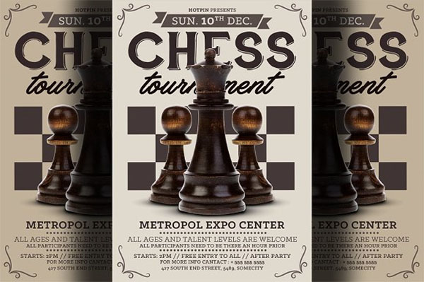 Chess Tournament Flyer Templates