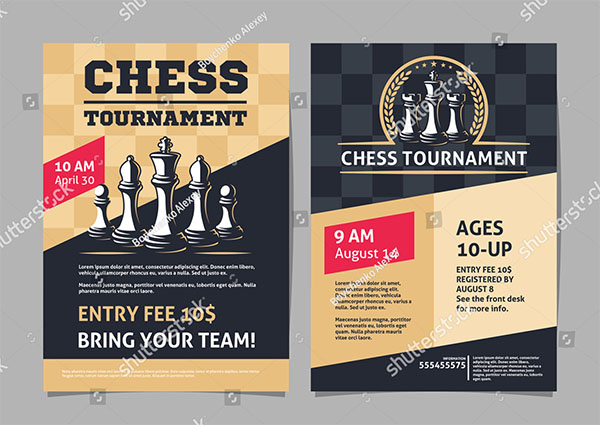 Chess Tournament PSD Flyer Template
