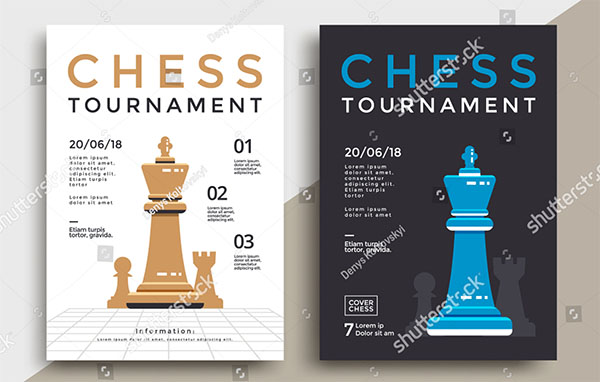 Chess Tournament Sport Game Vector Flyer