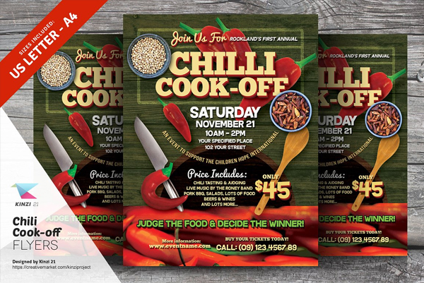 Chili Cook Restaurant Flyer Template