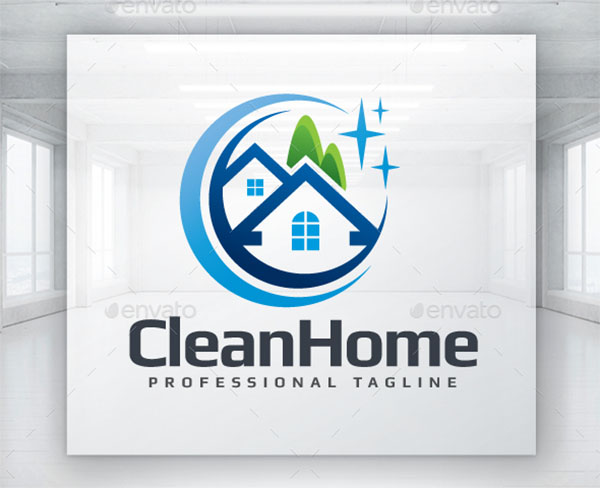 Clean Home Logo Design