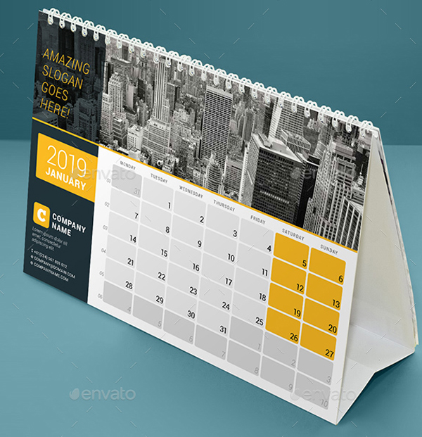 Corporate Desk Calendar 2019