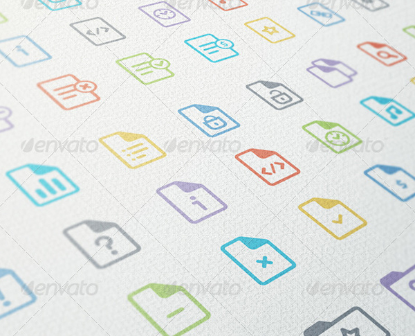 Document and Folder Icon Set