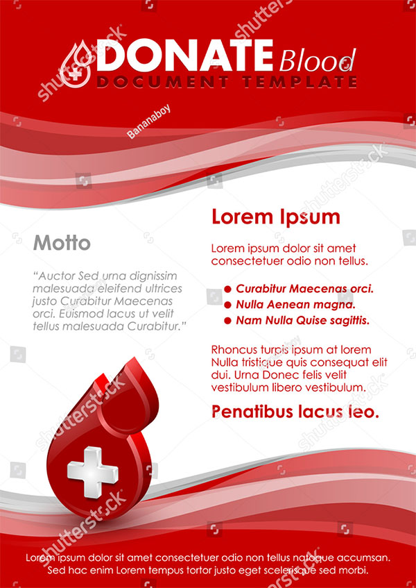 Donate Blood Document Flyer Template